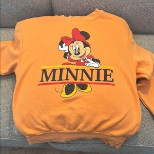 Orange Minnie Mouse Sweatshirt
